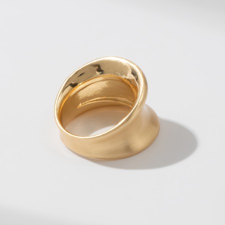 Ring Metal "Trend" matte, concave, color gold, size 16-2