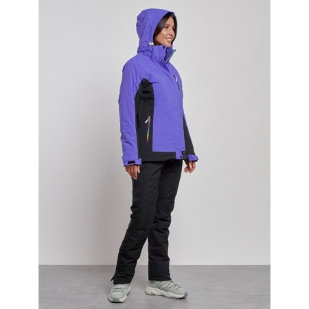 Ski costume female winter, size 42, dark purple color-1
