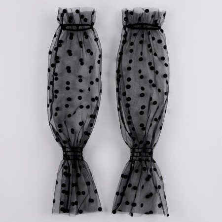 Carnival accessory gloves - overshots, color black in peas-3