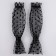 Carnival accessory gloves - overshots, color black in peas