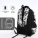 School backpack on lightning, 5 pockets, black/gray color