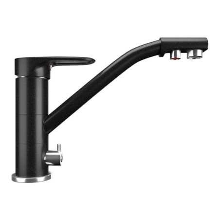 Kitchen mixer Ulgran U010-344, ultra-black color