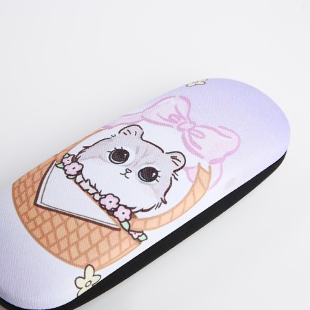 Glasses for glasses, 16 x 4 x 6 cm, cracker, lilac color-2