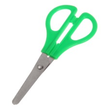 Scissors 13cm plastic handles mix rounded ends blade with a ruler
