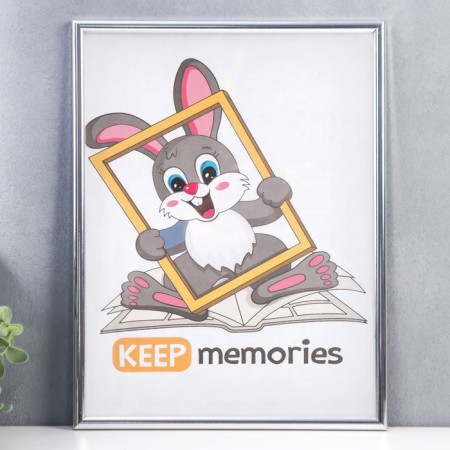 Photo frame plastic 30x40 cm silver (112)-1