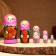 Matryoshka 5-doll "festive pink" with God's cow 10-11 cm