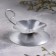 Climb "Flower N" metal per candle, 9x3.5 cm, silver