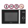 Pioneer MW356S microwave oven, 800 watts, 6 programs, sensor, 23 l, black and white