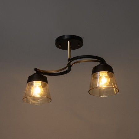 Rory chandelier 2he27 40W black 40x40x28 cm-2