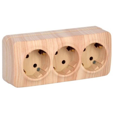 IEK ERH31-K34-16 GLORY, OP, 3 sockets, 16A, with grounding