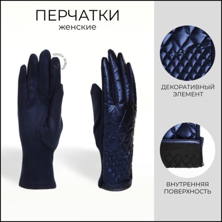 Gloves are female, dimensionless, without insulation, blue color