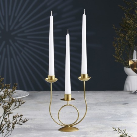 Climber "Trio" Metal for 3 candles, 17x18 cm, gold