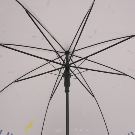 Umbrella - a semiautomatic “notes” cane, 8 spokes, r = 46 cm, mix drawing-10