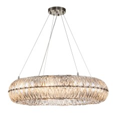 Suspension Indigo lamp, 12023/10p Nickel. 10x40W, E14, 800x800x193/993 mm, transparent color