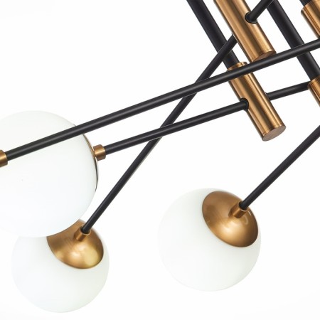Ceiling Ceiling ST LUCE. SL1203.402.08. Limano. 8x40 watts, E27, 118.5x118.5x3.7 cm, bronze color, black-8