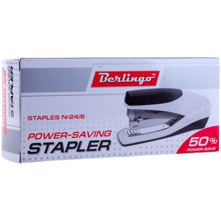 Stapler No. 24/6 to 30 sheets, Berlingo, plastic case, energy -saving, mix-1