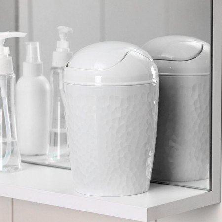 Garbage container desktop Tule, 1 l, d = 11.2 cm, h = 17.5 cm, the color is light gray-1