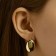 Earrings Metal "Chord" dragee, color gold