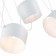 Suspended EVOLUCE lamp. Sle120653-03. TRIESTE. 3x40 watts, e27, 200 cm, white color