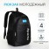 Youth backpack on a zipper, 4 pockets, black/blue color