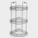 The bathroom shelf is an angular 3-tier, 20 × 20 × 49 cm, black color