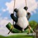Suspended decor "Panda on the bamboo" 24x15x25cm