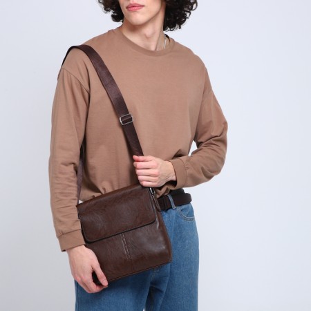 Male bag, brown color-5