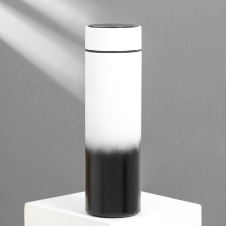 Thermos with a temperature indicator Mode Forrest, 500 ml black and white, retains heat 8-10 hours-1
