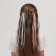 A set of curls, straight hair, on invisible, 32 cm, 6 strands, fluorescent, multi -colored