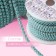 A chain with pearls, metal, plastic, 2 mm, SS6, 9 ± 1 m, turquoise color