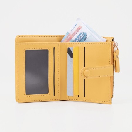 Wallet on the button, yellow color-5