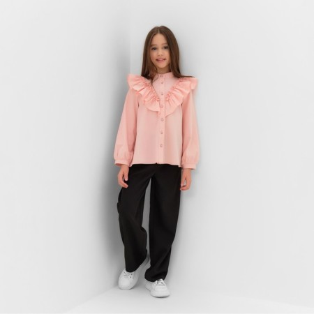 Blouse for the girl minku color is light pink, height 122 cm-6