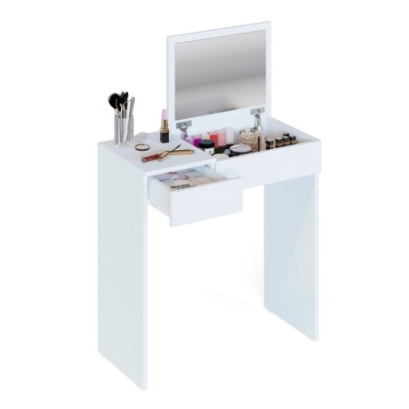 Folding table "SP-22", 724 × 356 × 740 (1080) mm, mirror, white color
