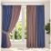 Set of curtains "Canvas", size 200x270 cm, 2 pcs, blue color, dusty rose