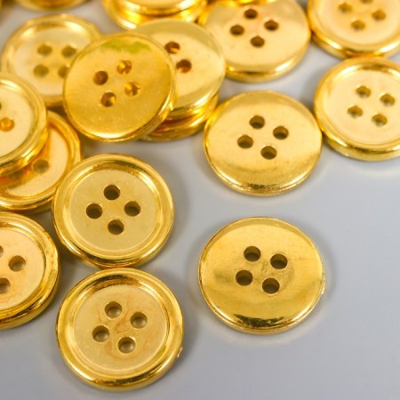 Buttons Plastic 4 PROVEL "GOLD" 1.5x1.5 cm set 40 pcs 2x5x5x5.5 cm-2