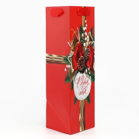 Packages for the bottle "Happy New Year", Bant 13 x 32 x 11.3 cm, New Year-3