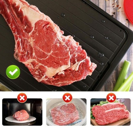 A baking sheet for defrosting products of a shade, 29.5 × 20.5 cm, black color-5