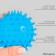Massage ball Onlytop Blue, D = 7.5 cm