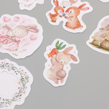 Stickers for creativity "Tender Zaitshat" set of 46 pcs 6.4x4.4 cm-1
