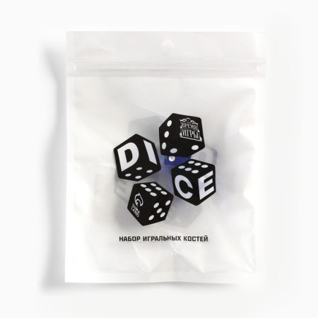Dice play "Game time", 1.6 x 1.6 cm, set 2 pcs, blue-3