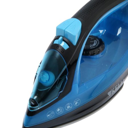 Iron Kelli KL-1642, 2200 W, ceramic sole, 200 ml, steam blow, blue-black-2