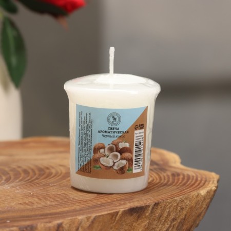 Aromatic candle "Black Coconut", black coconut, 5x4.5 cm-2