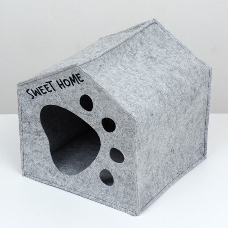Animal house from felt "Broup Paws of Gentleman", 37 x 37 x 37 cm-2
