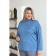 Women's turtleneck, size 62, blue color