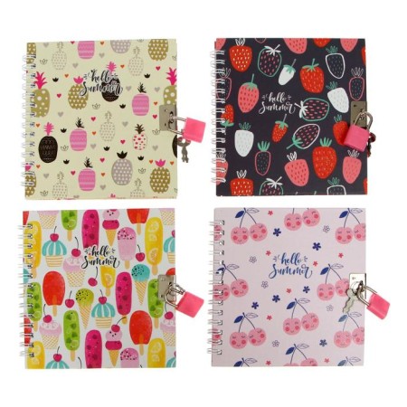 Notebook Gift Book format A6+, 45 sheets, on the castle, on the crest, line, "berries/fruits", mix