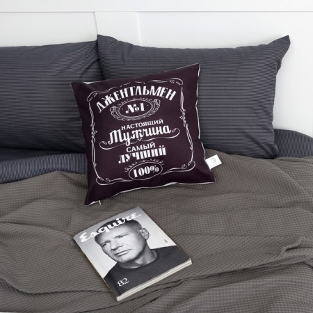 Decorative pillow "Ethel" Gentlemen 40 x 40 cm, velor, 100 % p/e-1