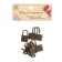 Lack with a key for the casket metal set 5 pcs C286 bronze 3.1x1.7 cm