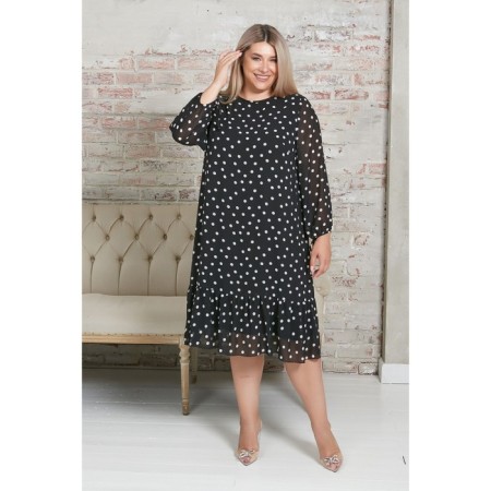 Female dress, size 56, black color-3