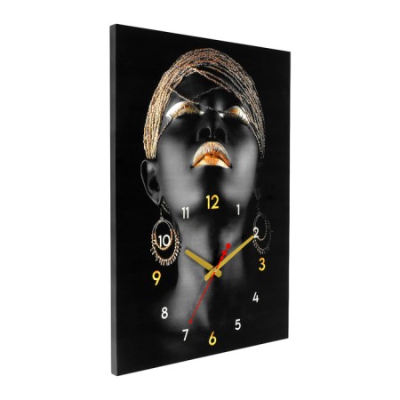 Carty clock wall-mounted interior "Black Gold Girl", silent, 50 x 70 cm-3