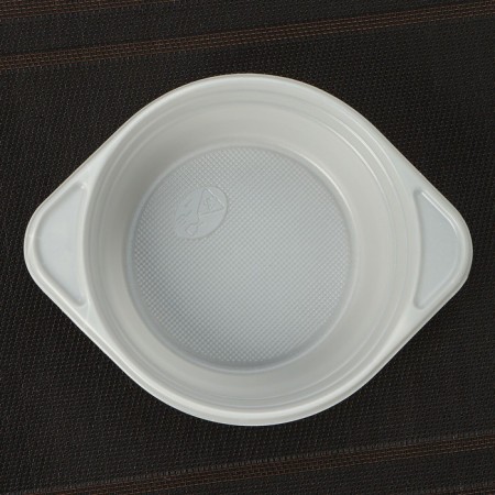 The set of plastic disposable plates did not forget!, 500 ml, soup, white, in the set 6 pcs-1